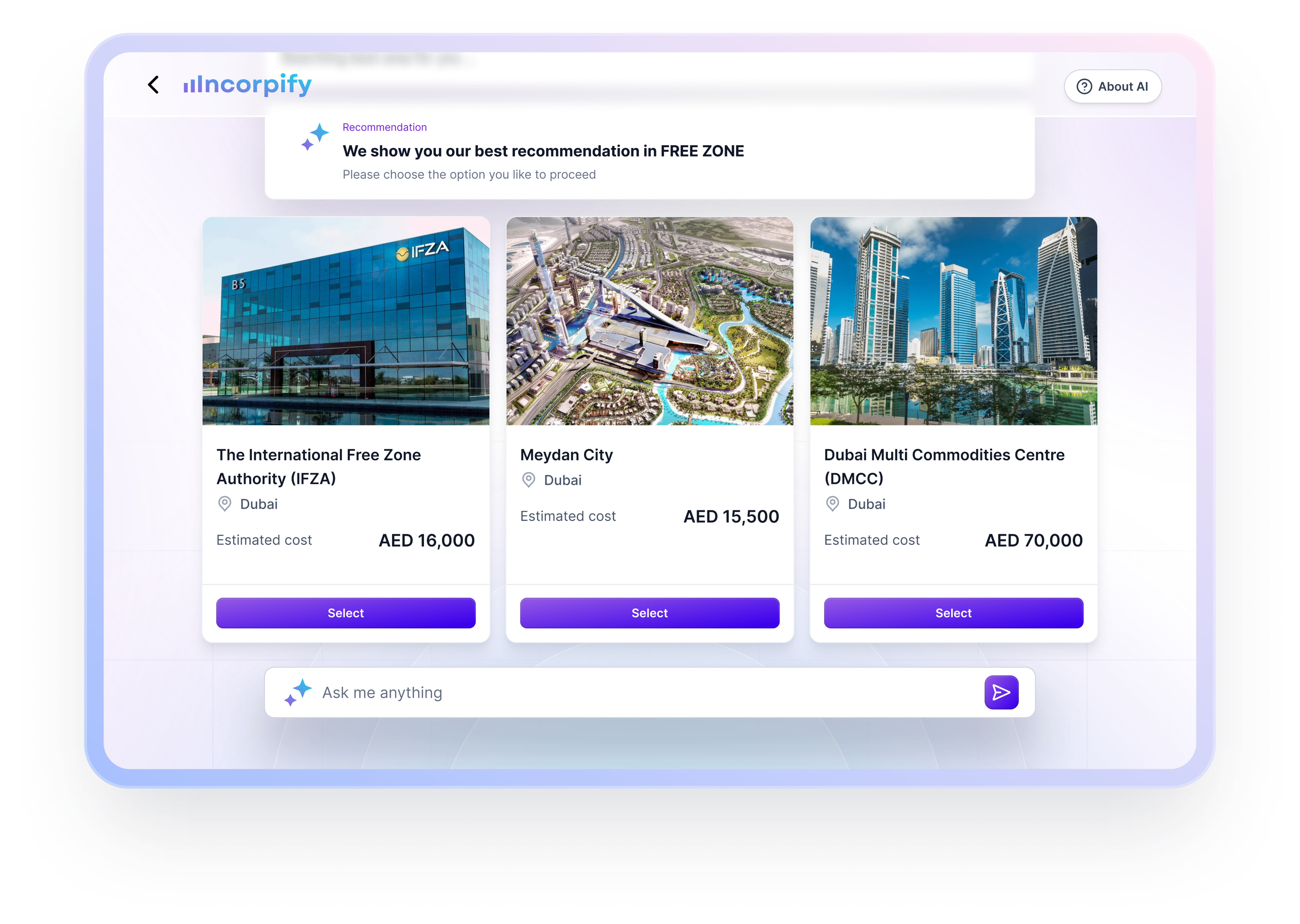 Incorpify incorporation dashboard preview